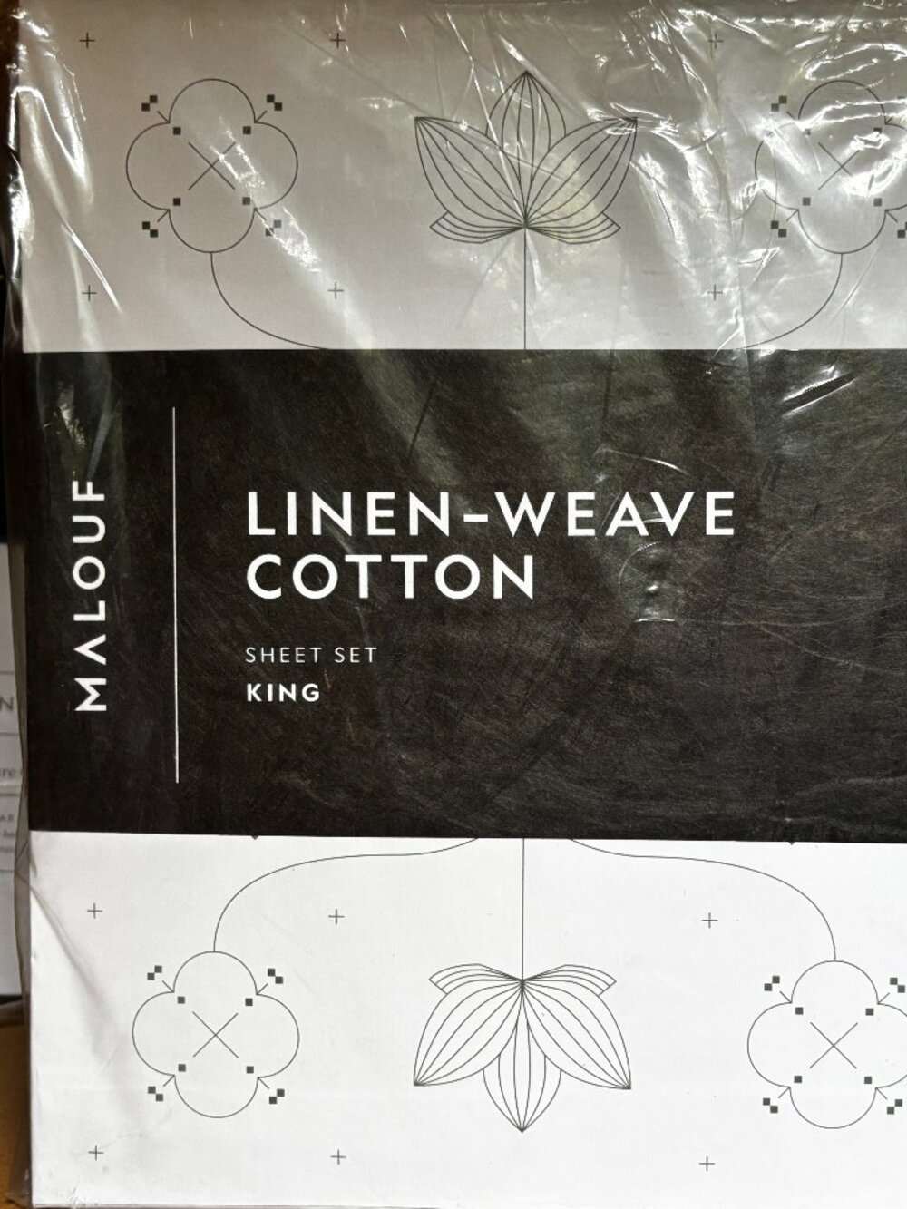 Malouf Linen-Weave Cotton King sheets